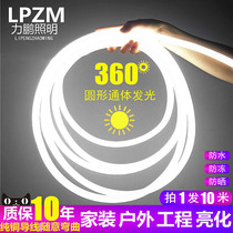 LED light strip round ultra-bright flexible neon patch soft light bar living room outdoor decoration signboard waterproof 220v