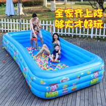 Thickened childrens inflatable swimming pool Home adults Super large family children paddling pool Baby baby bath bucket