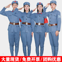 Red Army period costume adult dance drama performance clothing cotton linen Eighth Route Army suit