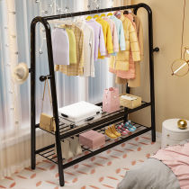 Clothes hanger floor upright bedroom hanging clothes rack Balcony Dorm Room Simple Wardrobe Home Sturdy Clothes Rod