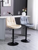 Bar chair light luxury home comfortable sedentary modern minimalist high back bar lift rotating cash register high bar stool