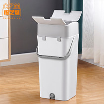 Mop bucket single sale rectangular can be drained without hand washing lazy flat mop cleaning bucket double Open cover large household