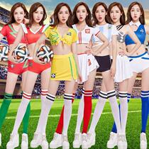 Football baby uniform cheerleader dance costume World 2021 new cup jersey group sexy t-shirt performance