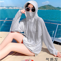 Sunscreen clothes womens 2021 new summer thin jacket UV-resistant breathable sunscreen clothes mens ice silk cardigan