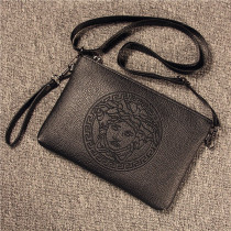 Van Family Handbag Mens Youth Fashion Hand Grab Bag Head Pattern Embossing Casual Mens Single Shoulder Inclined Cross-Pack Hand Carrying Bag