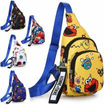 Childrens bag Men crossbody bag Boys outdoor leisure cartoon chest bag Boys travel small backpack Travel shoulder bag