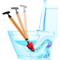 Toilet dredger through the sewer dredge poke sewer pipe Toilet pipe blockage universal tool A gun through the artifact