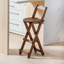Household space-saving portable folding bench Folding stool High stool high stool Folding backrest chair High Maza stool