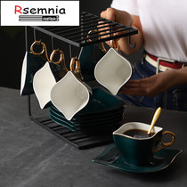 Rsemnia household ins wind ceramic coffee cup and saucer set European small luxury simple English afternoon tea tea set