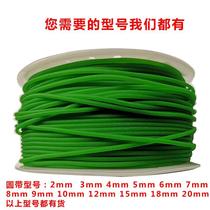 Polyurethane PU green coarse surface circular belt Industrial belt can be connected with 1mm - 20mm specifications spot