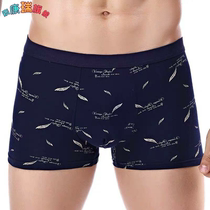 Mens underwear pure cotton flat corner pants full cotton Four-corner pants loose and breathable large size underpants middle-aged suction sweatpants head