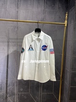  Balencla xnasa Astronaut joint series Badge stickers Cool fashion shirt Shirt Sweater