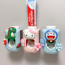 Creative cartoon cute Automatic toothpaste squeezer childrens suction Wall lazy toothpaste squeezer toothbrush holder toothpaste holder