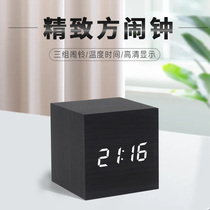 Alarm clock student with childrens bedroom small electronic bedside clock Simple creative LED projection display digital clock male