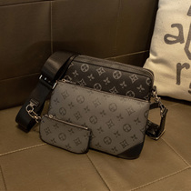 2021 new mens leather bag lvgdwx Black Flower three-in-one mens bag fashion versatile shoulder crossbody bag