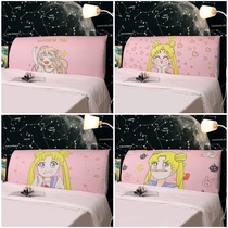 ins Girls cute bag headboard headboard cover 2021 new Nordic wind detachable and washable summer universal dust cover