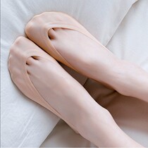 Ice Silk Boat Socks Woman Summer Thin with light mouth invisible silicone anti-slip anti-heel Pure Cotton Summer Socks Child Short Socks