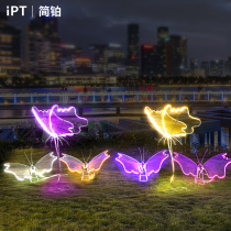 Dynamic Animal Light Outdoor Waterproof Garden Arrangement Night View Decorated Colorful courtyard Landscape brightening luminous butterfly light