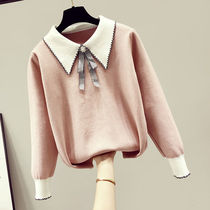 2021 autumn new childrens girls sweater long-sleeved t-shirt in the big child foreign style base shirt swimsuit top clothing tide 3