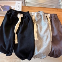 2022 autumn new Korean version handsome childrens sweatpants fashion sports pants spring and autumn clothes baby casual long pants tide