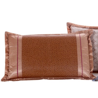 Rattan head double-sided mat summer bamboo pillowcase Summer grass mat pillowcase Silk large borneol pillowcase Cool pillowcase cool