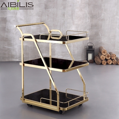 High-end dining car small trolley three-story snack car tempered glass hotel restaurant wine truck service car