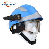 F2 rescue rescue helmet Fireman emergency safety head hat Forest helmet Eye protection glasses flashlight light