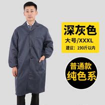 Work clothes mens great mandarin vest long hood wear and abrasion resistant dirty bin pipe factory Carrying labor jacket thickened to set print logo