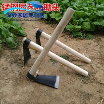 Wood Handle Manganese Steel Small Hoe Head Horticulture Seed Vegetable Tools Gardening Weeding Harrows Outdoor Varieties of Vegetable Digging