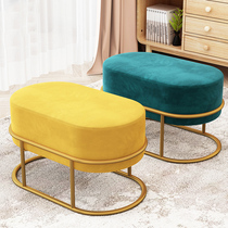  Dressing room stool Nordic clothing store long square single fitting room sofa stool Creative living room door short stool