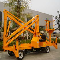 Factory direct curved arm lift bridge maintenance street lamp monitoring installation electric rotating aerial work climbing car