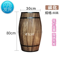 Personality flower box display solid wood planting exhibition wedding wine barrel custom carbonized oak barrel decoration wineries beer barrel