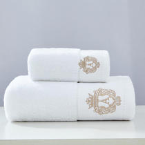 Pure cotton bed and breakfast hotel pure white bath towel Beauty salon special towel Household cotton hotel wholesale custom logo