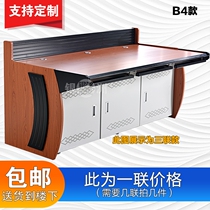 Security luxury thickened wooden TV wall console quadruple command center factory direct monitoring console