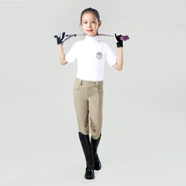 Cavassion children's butterfly wing silicone breeches children's silicone half leather breeches riding pants 8103106