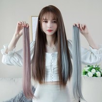 Hanging ear-dyed hair piece Color pop color pick-up hair strip One-piece patch incognito small piece hair piece