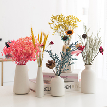 Nordic minimalist ins flower arrangement dried flower vase ceramic ornaments TV cabinet living room desktop decorations flower Ware ornaments