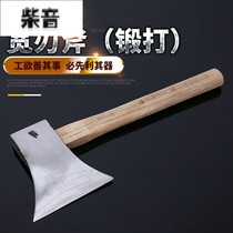 Home used with large wide blade axe camping outdoor axe pure steel forged and beaten track steel wide blade wood handle Kaushan logging axe