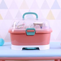 Baby tableware bottle dustproof storage box baby drain rack with lid supplementary food utensils childrens bowls and chopsticks