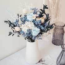 Yunnan Rose Eternal Flower Real Dried Flower Bouquet Light Luxury Decoration Ornament Advanced Living Room Decoration Birthday Gift