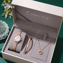 ColevKie small CK watch womens model 2021 new diamond inlaid small gold watch