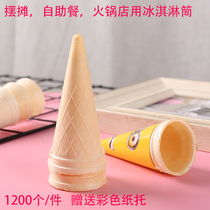 Commercial 1200 handmade ice cream crunchy tubes for stalls Crispy ice cream wafers ice cream crispy tubes