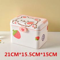 Medicine box Cute household multi-layer large capacity portable medical emergency standing medicine small family medicine storage box