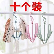 Shoe rack Balcony drying shoe rack Shoe hook Multi-function hanging shoe rack Thick non-slip sandal rack Drying shoe artifact hook