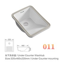 Laundry Basin with washboard washboard under-floor basin Size No. Embedded balcony Washing machine partner Home Ceramic Basin