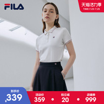 FILA Fila official womens POLO shirt 2021 summer new casual knitted short-sleeved shirt top