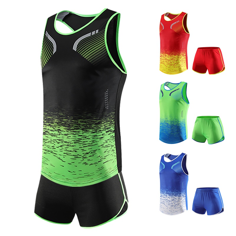 Track suit suit for boys students physical examination training competition team uniform Professional marathon running quick-drying sports back 