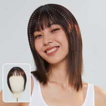 LUCY LEE Top heart natural air bangs wig female head wig real hair full live hairline wig