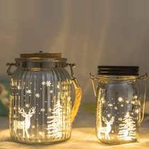 Chinese New Year Gift LED Light Wishing Bottle Ins Luminous Lucky Star Glass Cork Bottle Creative Ornament Star Bottle