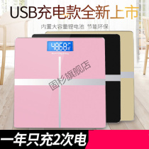USB rechargeable electronic weighing scale precision household health scale adult weighing meter female